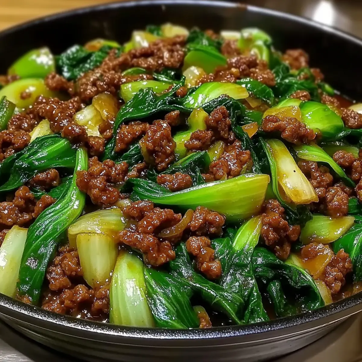 Stir-Fried Bok Choy With Beef