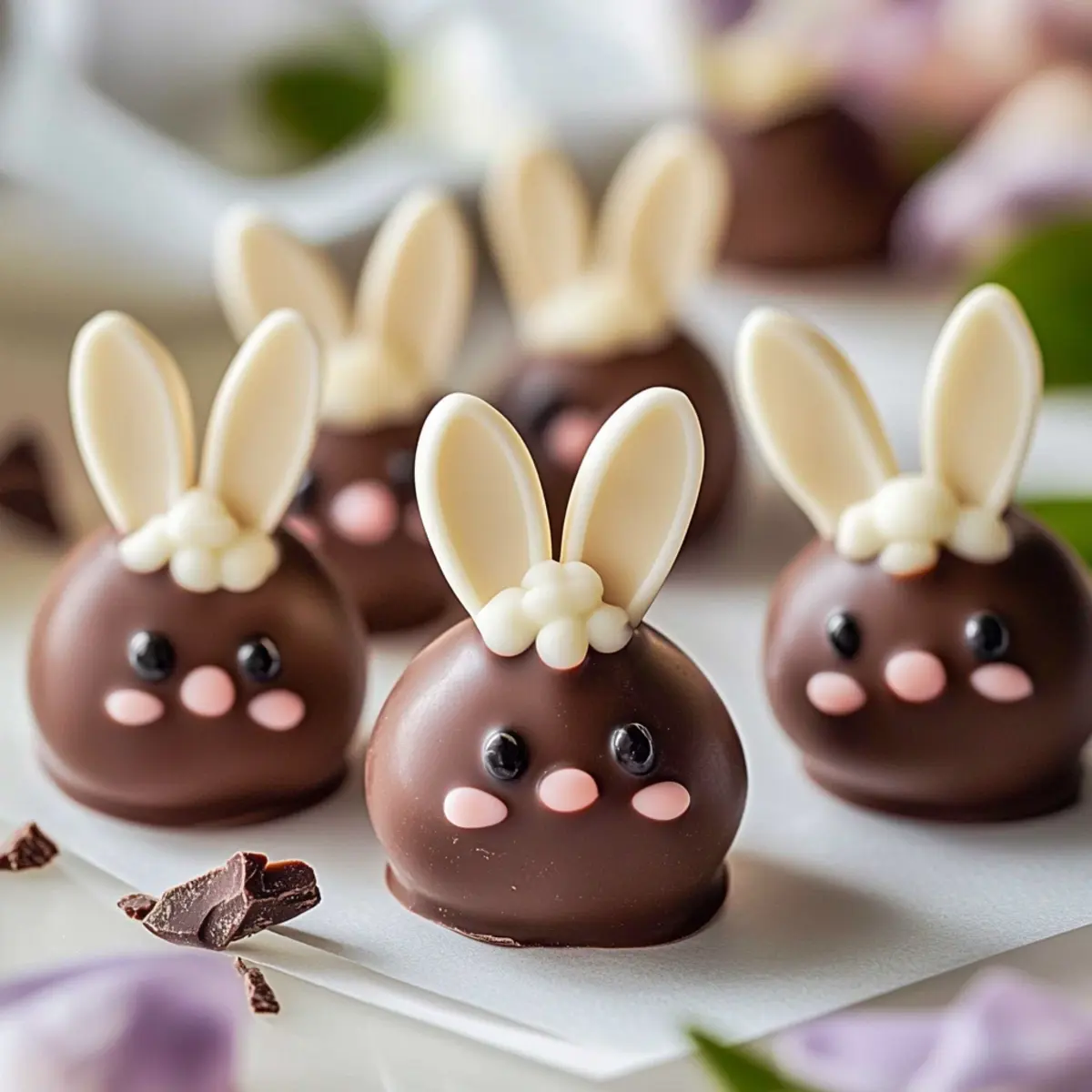 Bunny-Shaped Chocolate Truffles