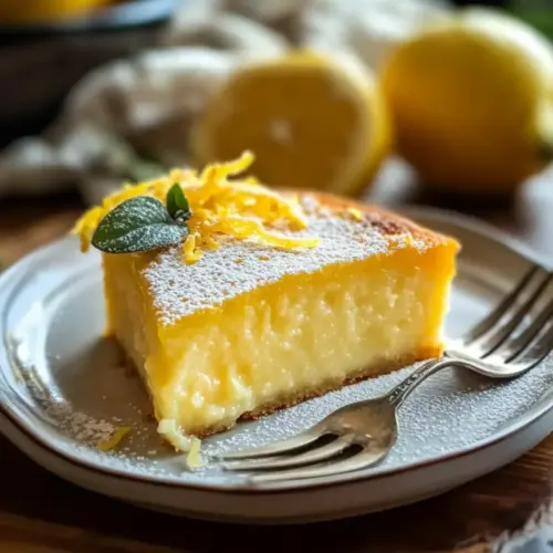 Traditional Irish Lemon Pudding Cake