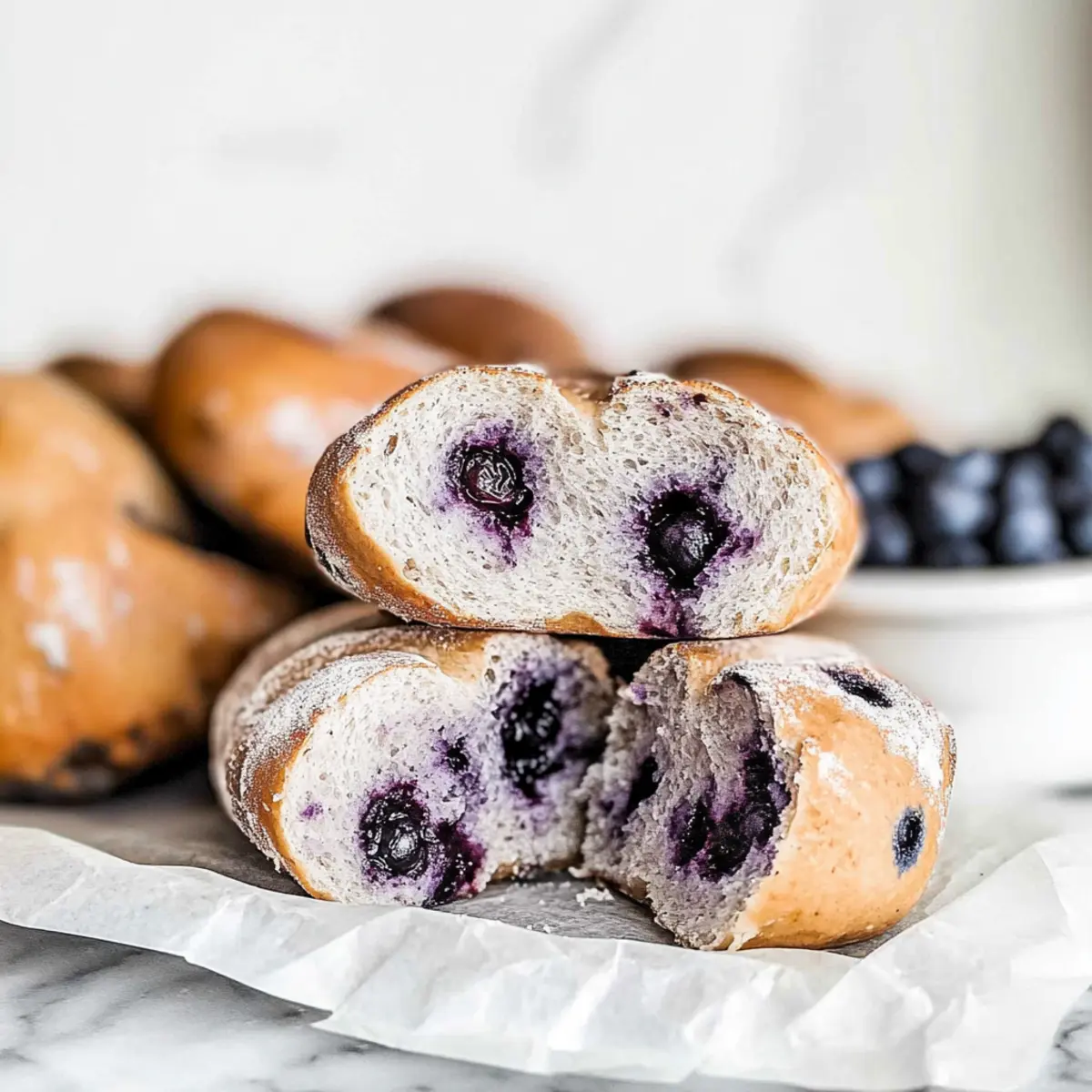 Homemade Blueberry Bagels