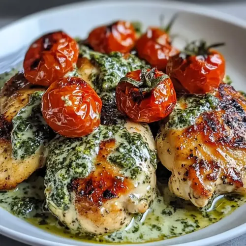 Keto Creamy Pesto Chicken