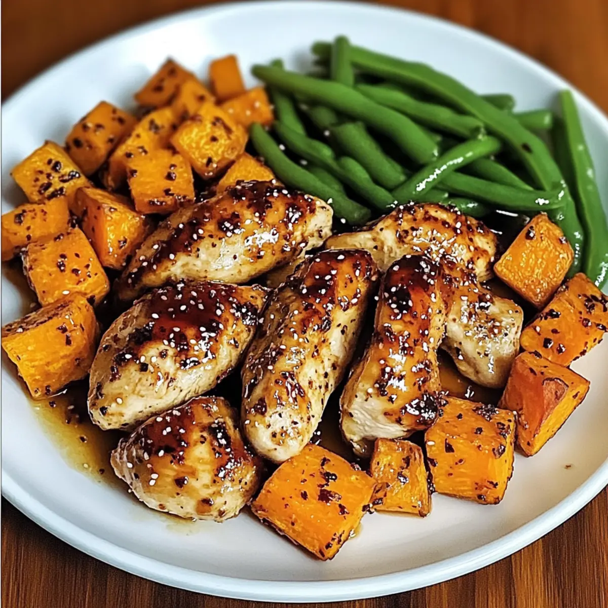 Best Honey Garlic Chicken and Sweet Potato