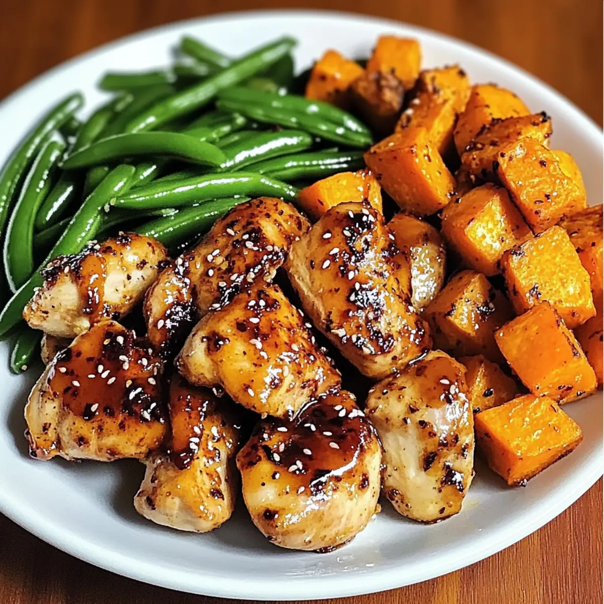 Best Honey Garlic Chicken and Sweet Potato