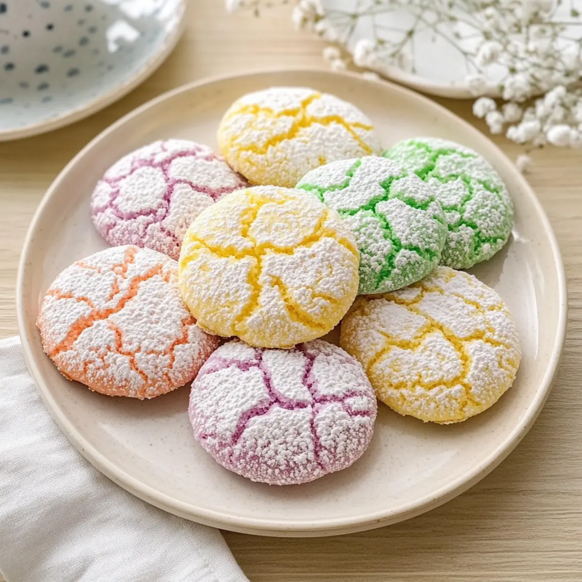 Springtime Crinkle Cookies
