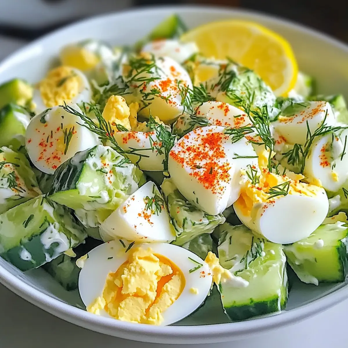 Low Carb Cucumber Egg Salad