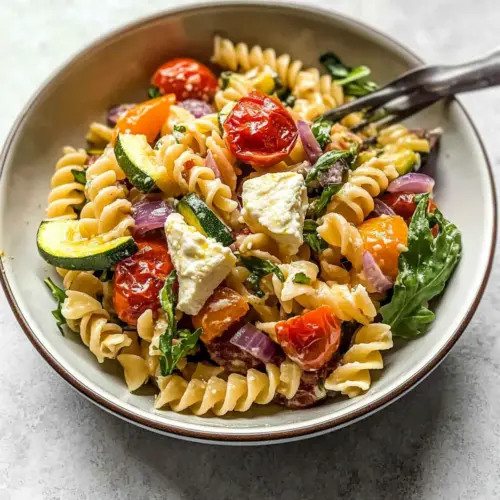 Roasted Veggie Pasta with Feta