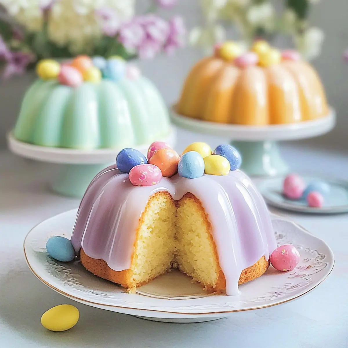 Mini Easter Bundt Cakes