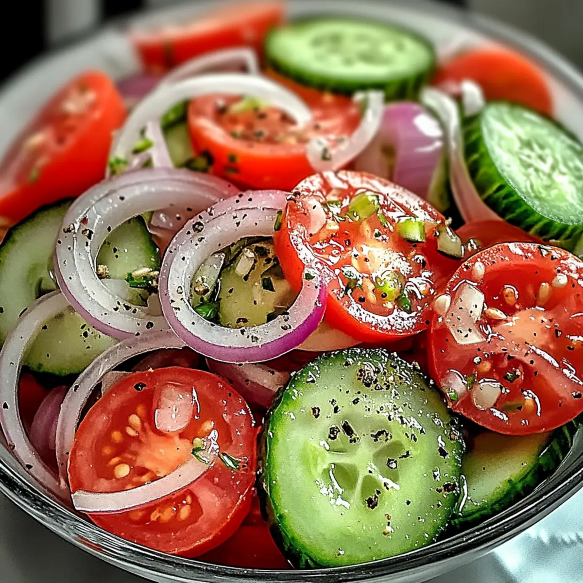 Cucumber, Onion, and Tomato Salad