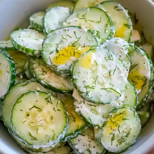 Pickle Juice Ranch Cucumber Salad