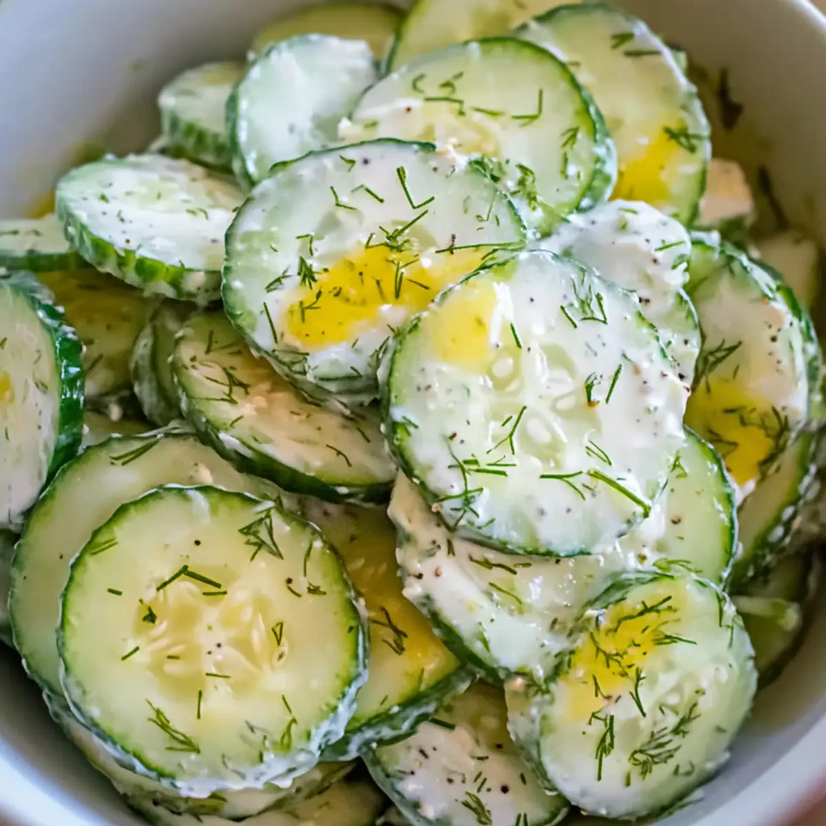 Pickle Juice Ranch Cucumber Salad