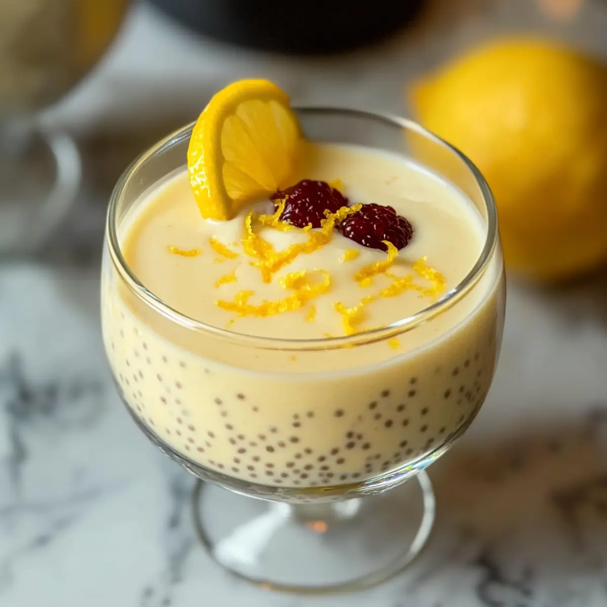 Yummy Lemon Cream Chia Pudding