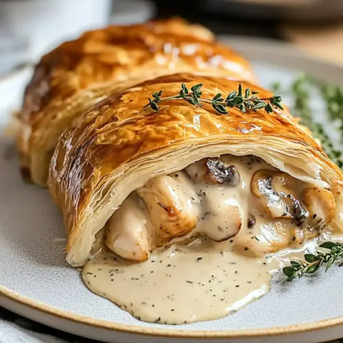 Chicken Wellington with Dijon Cream Sauce