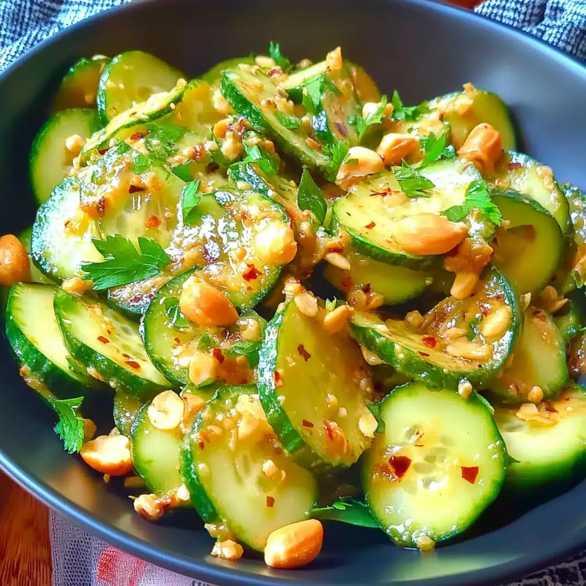 Gluten-Free Spicy Peanut Cucumber Salad