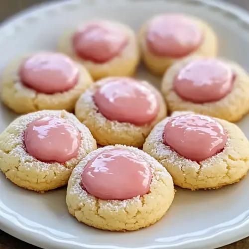 Pink Lemonade Thumbprint Cookies