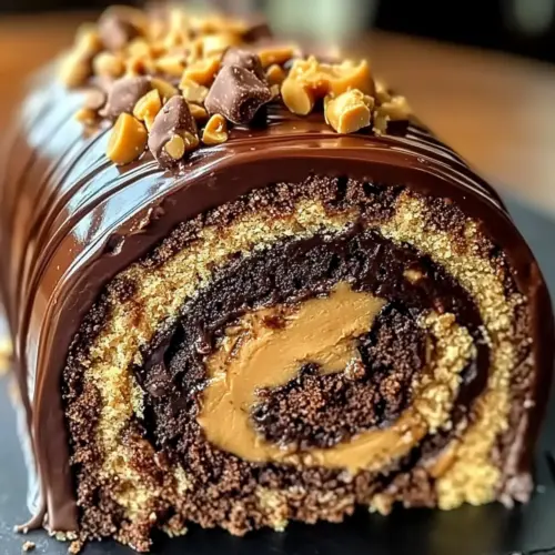 Peanut Butter Cup Chocolate Roll