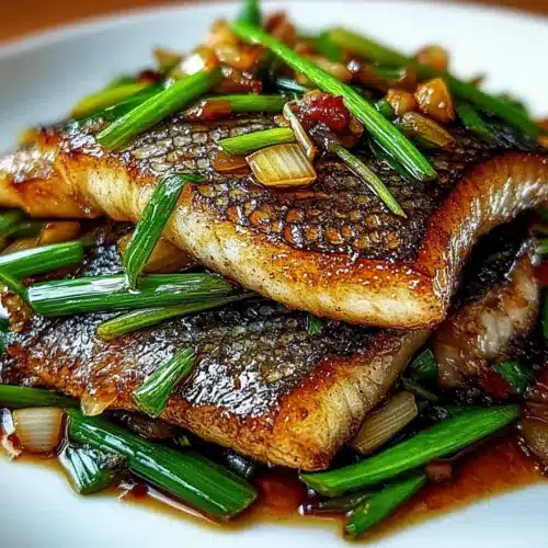 Ginger Onion Fried Sea Bass