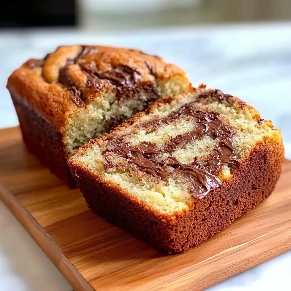 Nutella Swirl Banana Bread
