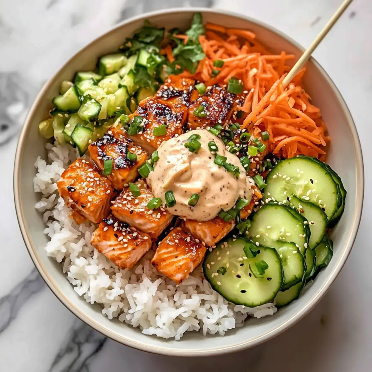Crispy Sesame Salmon Bowls
