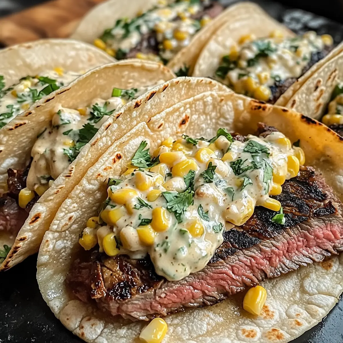 Steak Elote Tacos