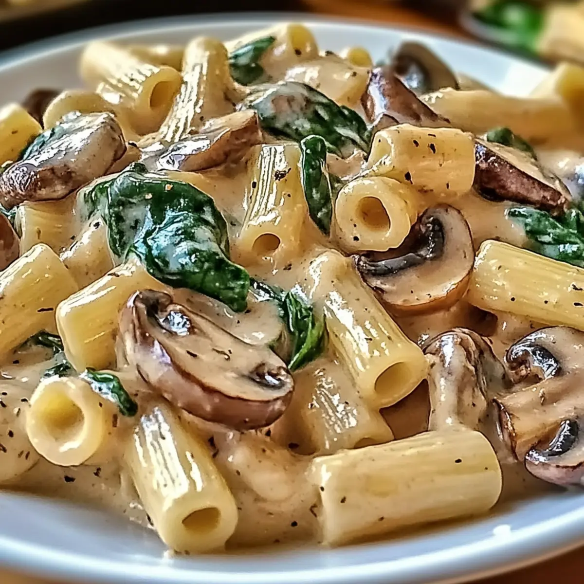 Creamy Tuscan Mushroom Pasta Skillet