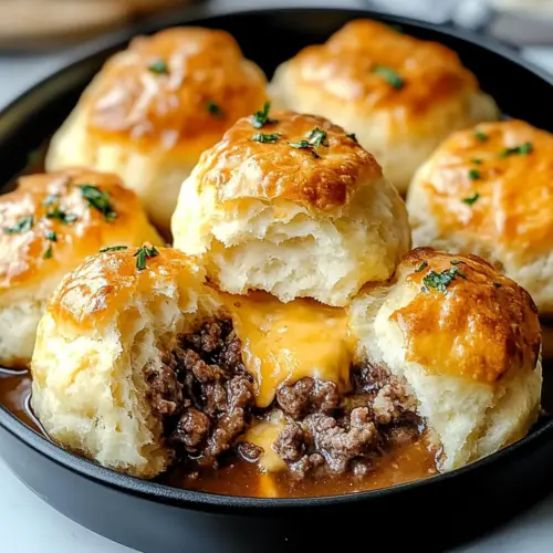 Cheesy Beef Biscuit Bombs