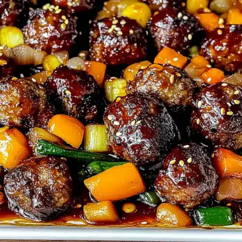 Korean BBQ Meatballs and Vegetables