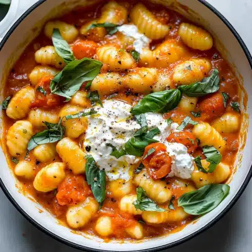 Creamy Tomato Gnocchi with Burrata