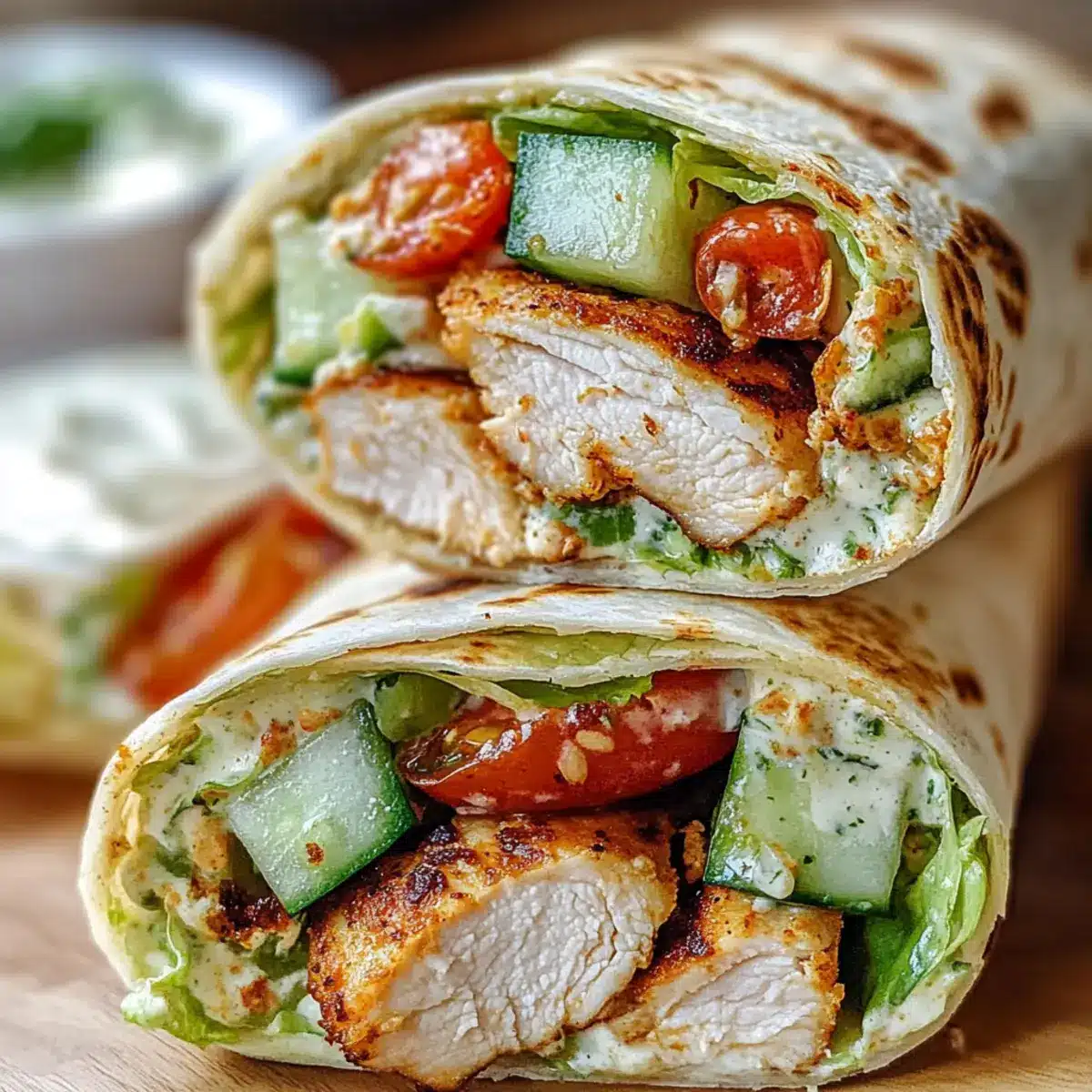 Garlic Chicken Wraps