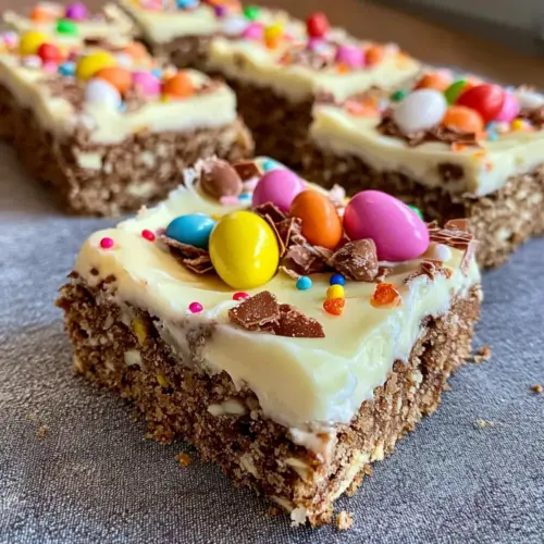 No-Bake Chocolate Easter Egg Slice