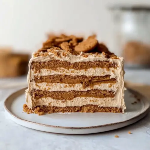 No-Bake Cookie Butter Icebox Cake