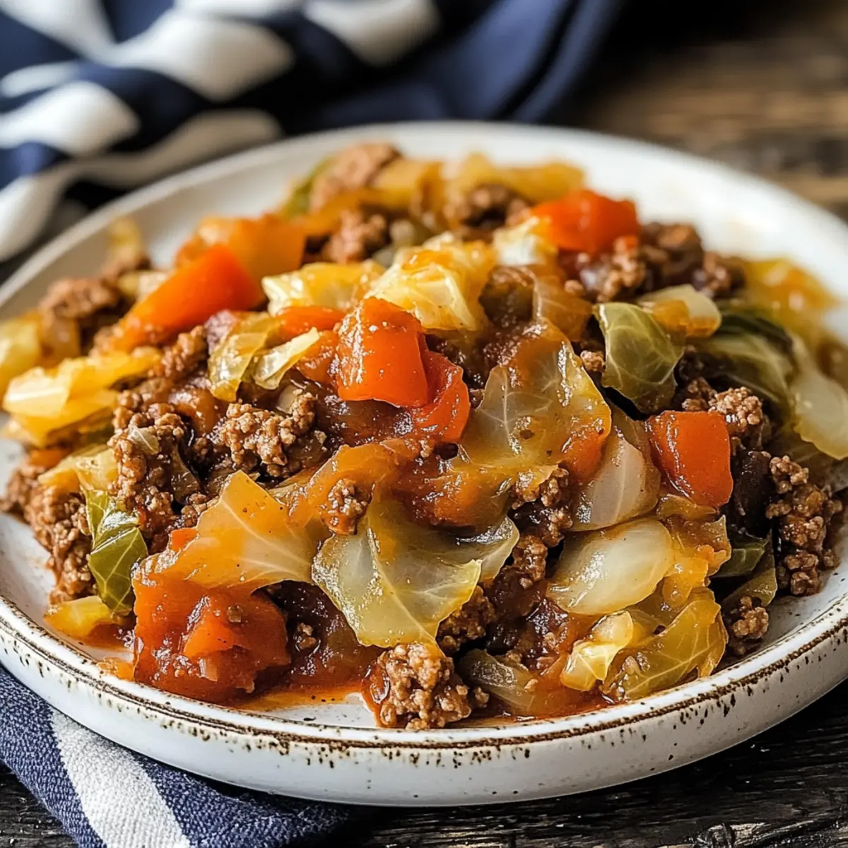 Savory Irish Ground Beef and Cabbage