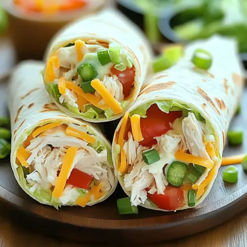 Easy Chicken Ranch Wraps