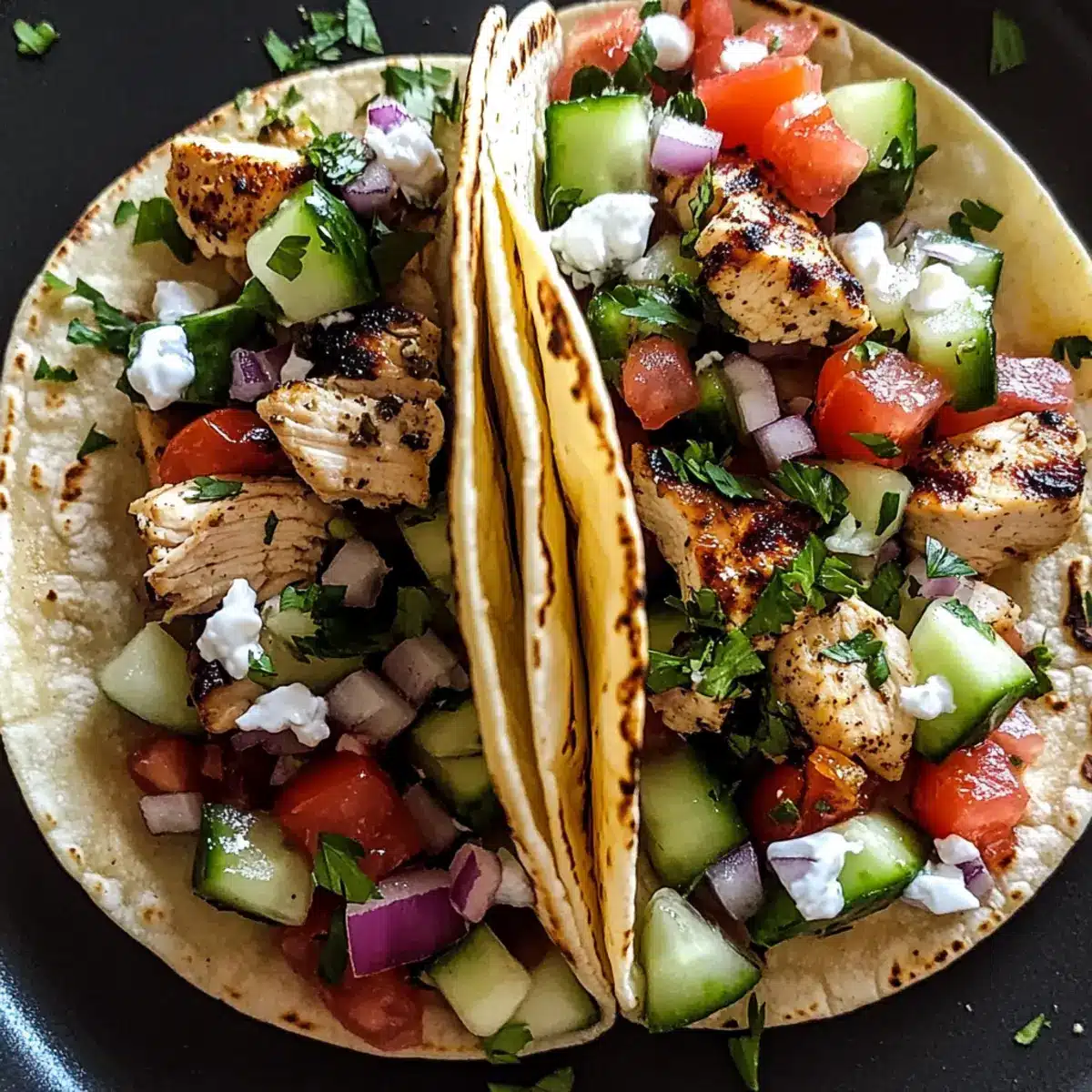 Mediterranean Chicken Tacos