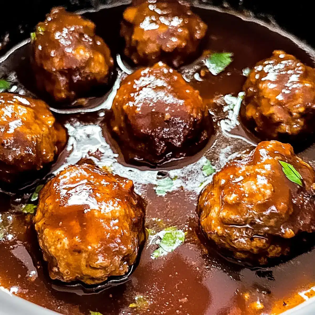 Braised Meatballs in Red Wine Gravy