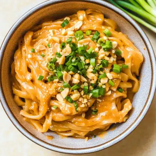 Gluten Free Red Curry Peanut Noodles