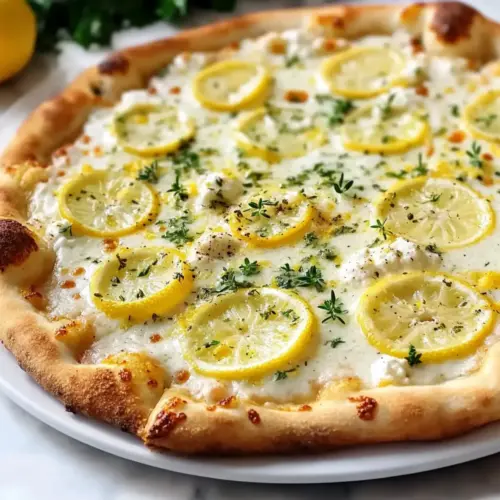 Lemon Pizza with Ricotta, Mozzarella