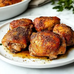 Crispy Baked Chicken Thighs