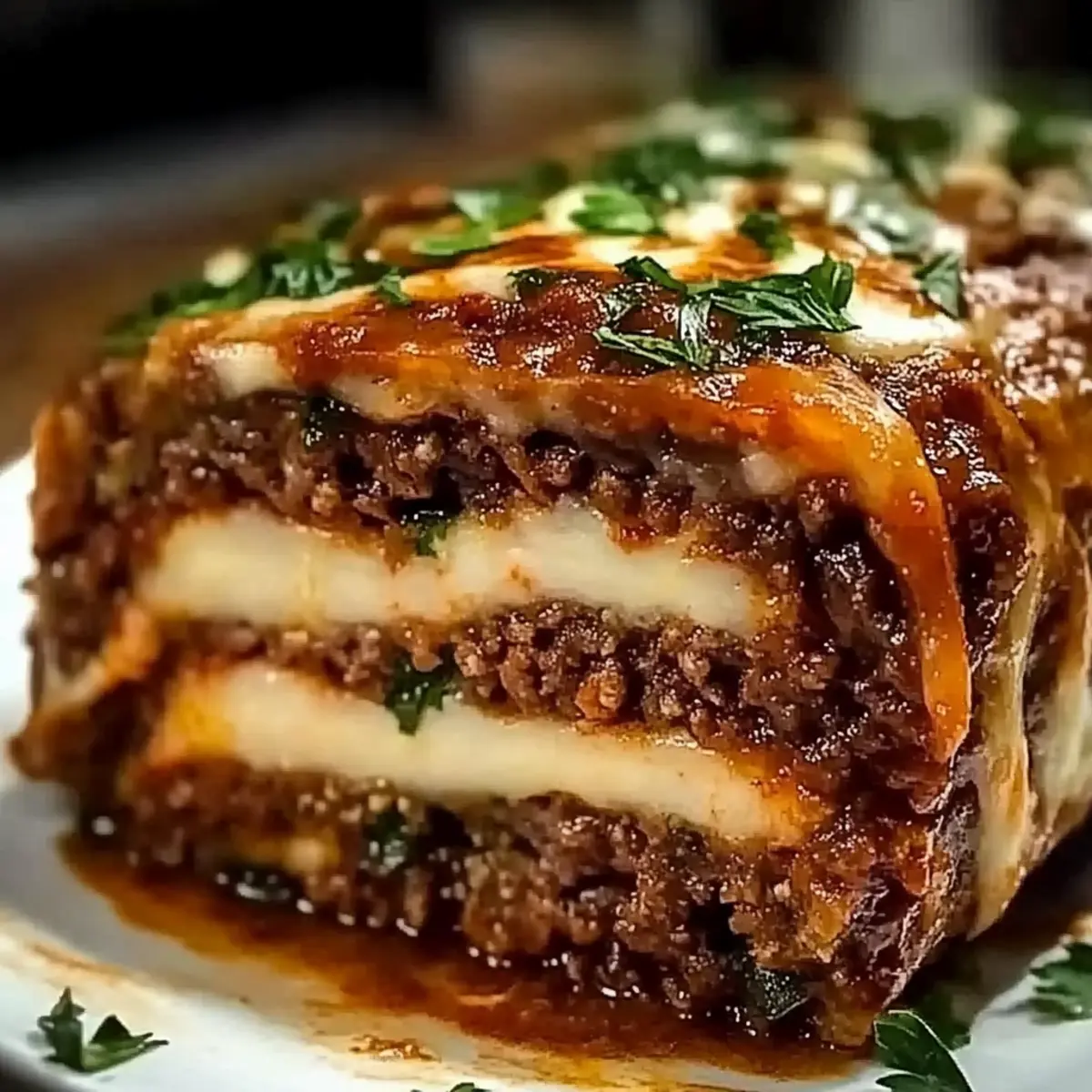 Stuffed Italian meatloaf