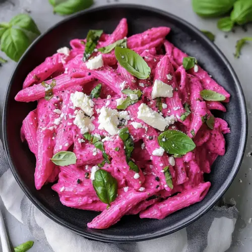 Creamy Beetroot Feta Pasta