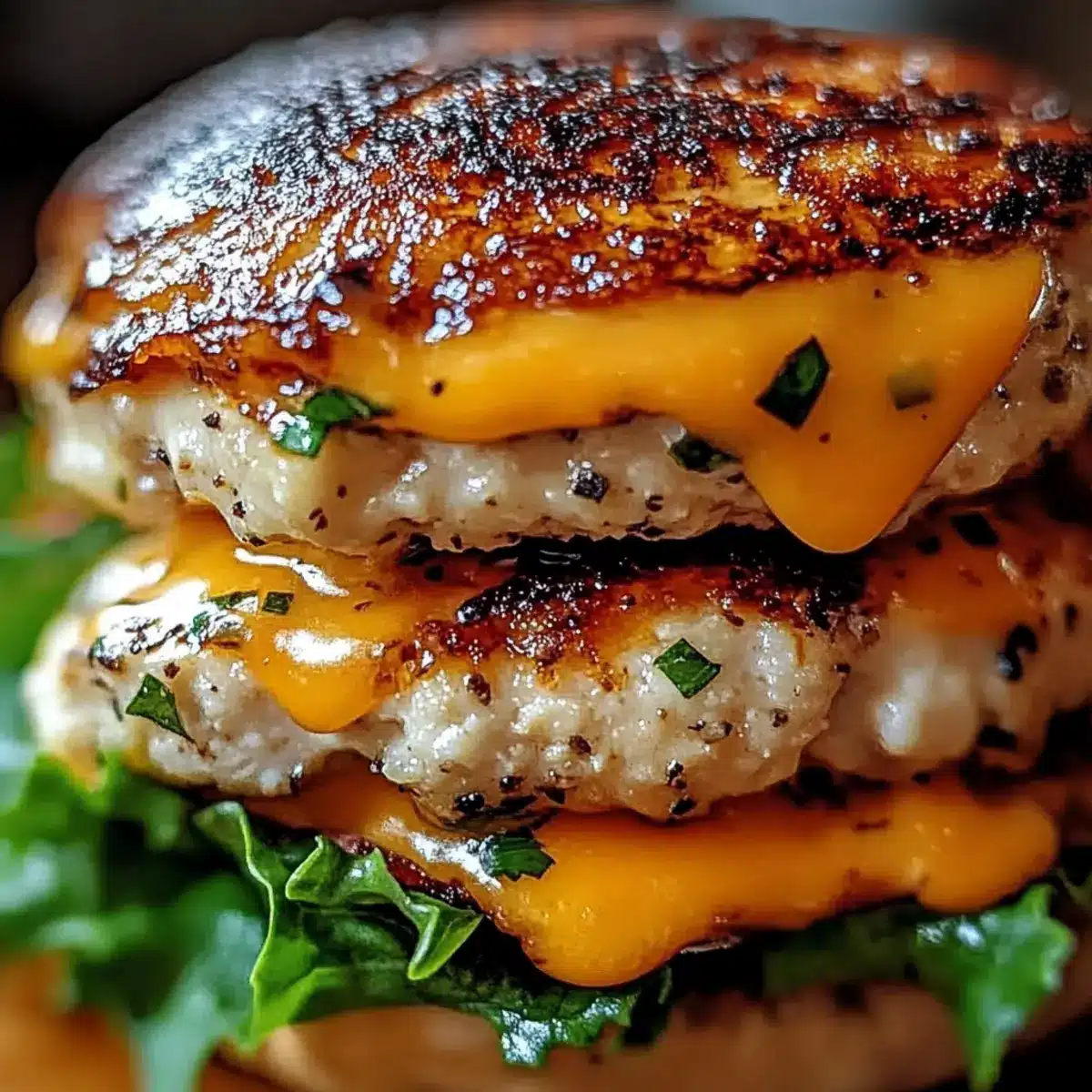 Cheddar Ranch Chicken Burgers