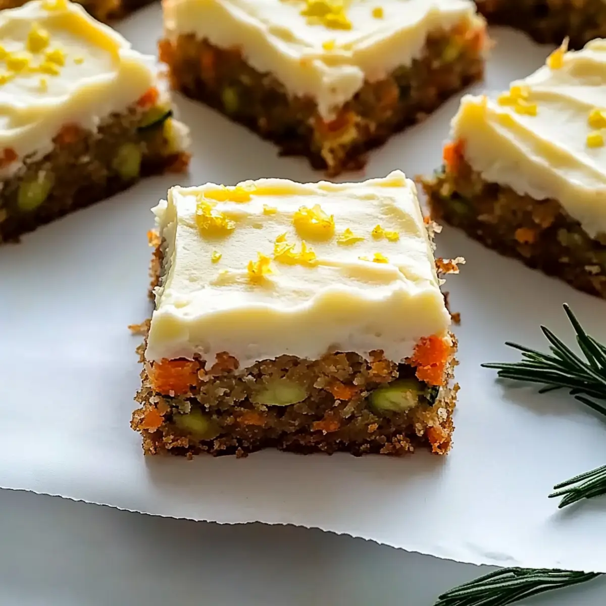 Spiced Ginger Carrot and Zucchini Bars