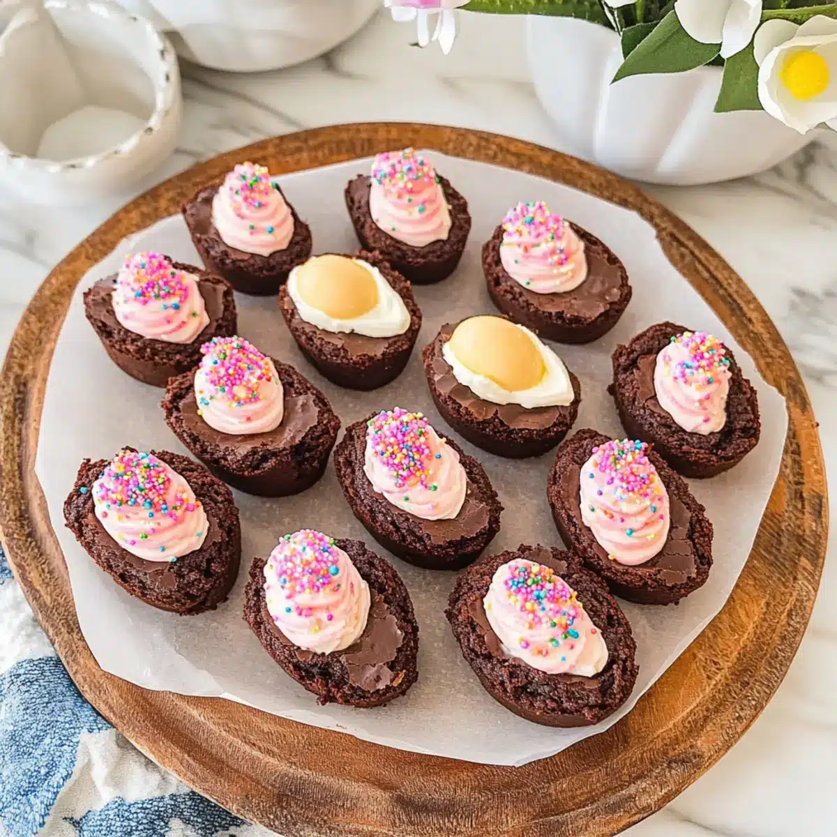 Easter Deviled Brownies
