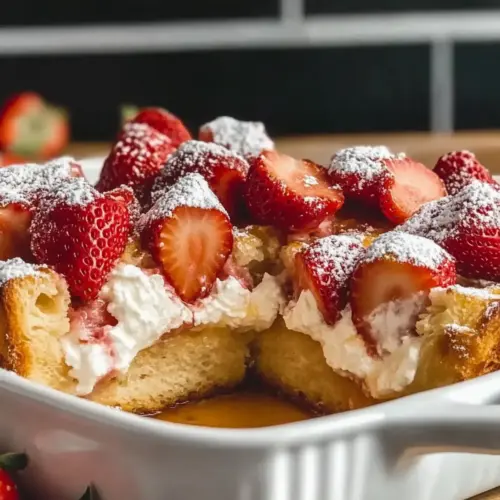 Strawberry Cream Cheese French Toast Bake