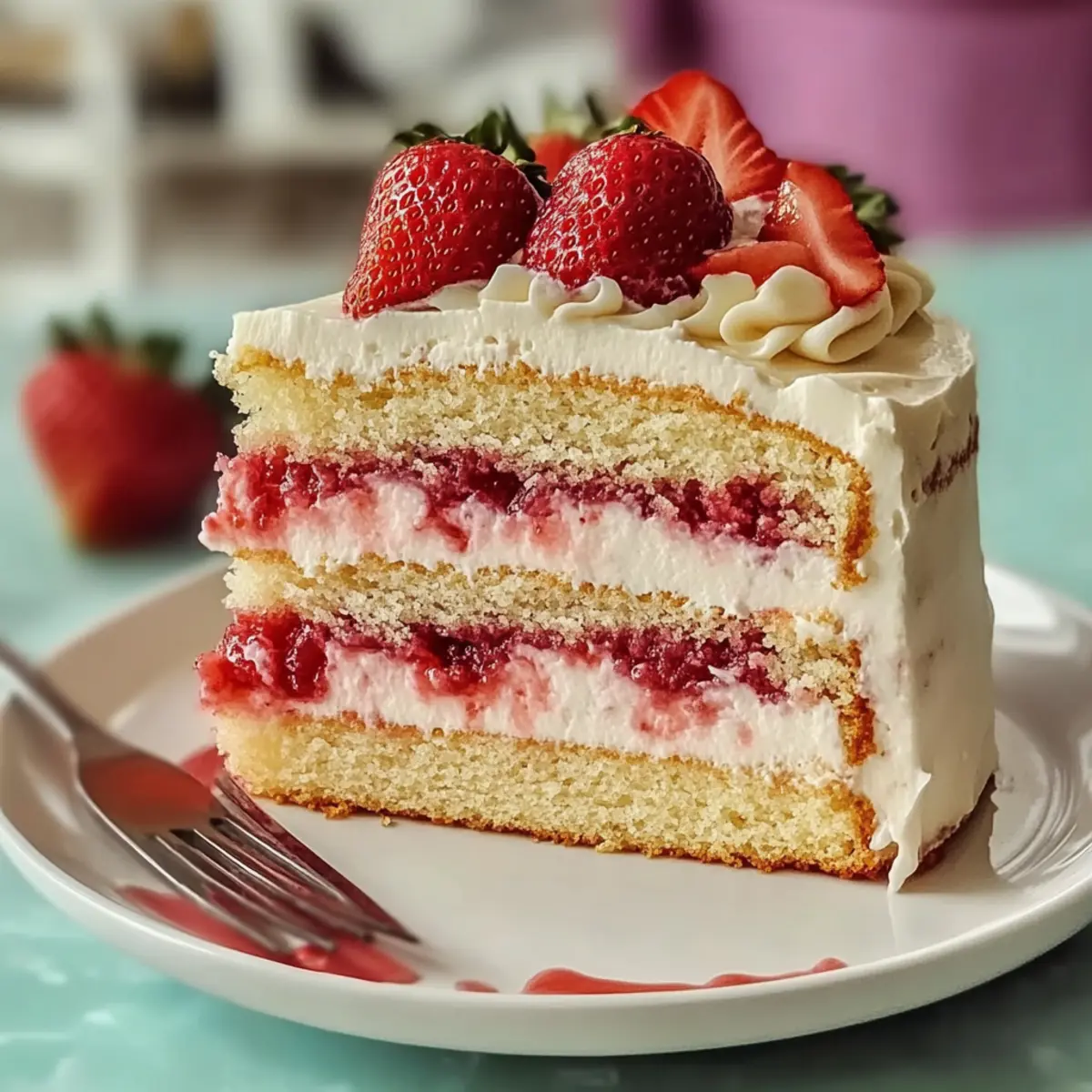 Creamy Birthday Strawberry Shortcake