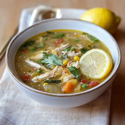 Lemony Chicken Soup with Spring Veggies