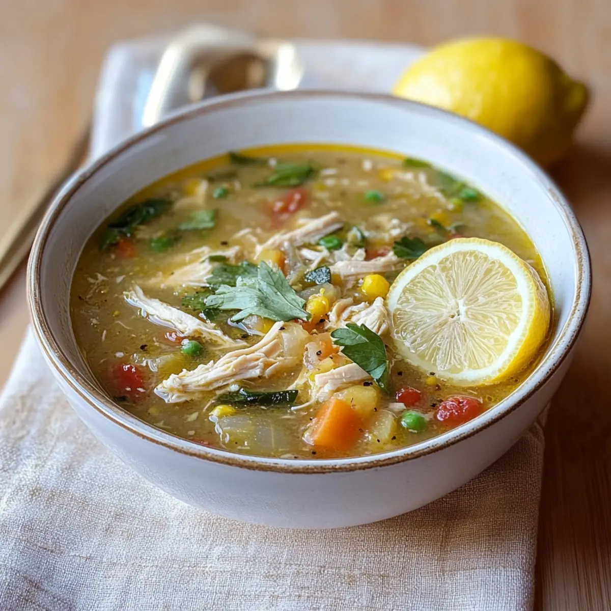 Lemony Chicken Soup with Spring Veggies