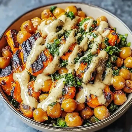 One-Pan Roasted Carrot and Chickpea Bowl