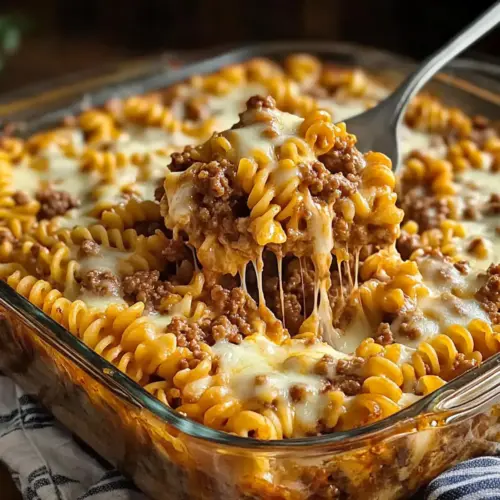Cheesy Hamburger Casserole Bake