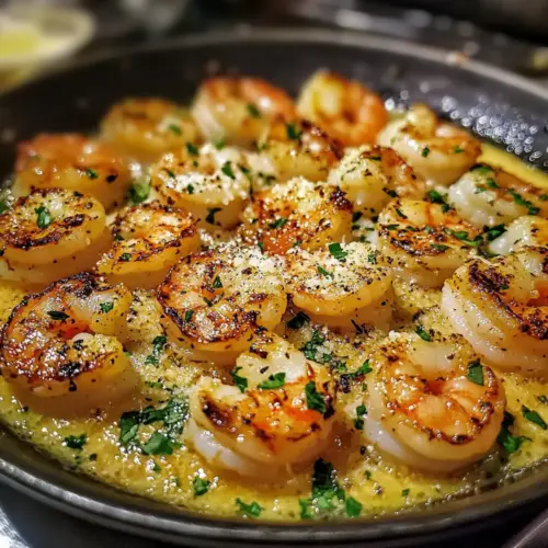 Ruth’s Chris Garlic Parmesan Shrimp Skillet