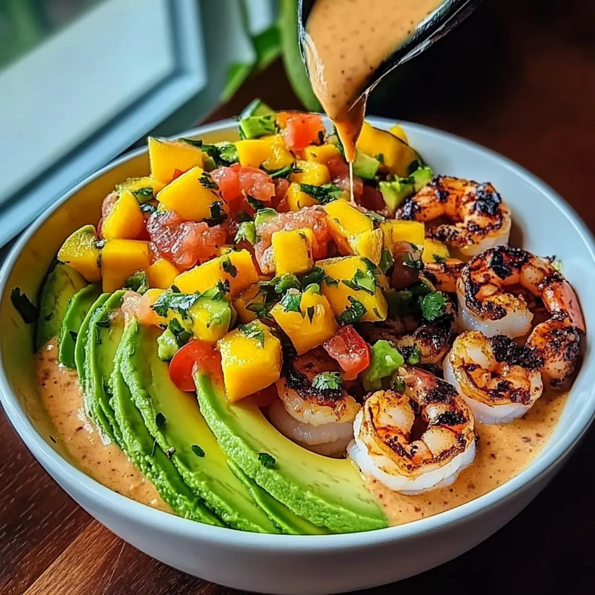 Shrimp and Avocado Bowls with Mango Salsa